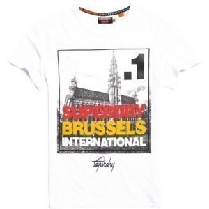 Superdry Box Photo City Brussels T-paita Valkoinen