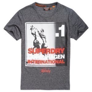 Superdry Box Photo City Copenhagen T-paita Tummanharmaa