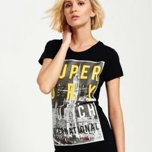 Superdry Box Photo City Munich T-paita Musta