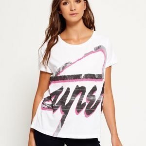 Superdry Boyfriend Mallinen 3d T-paita Valkoinen