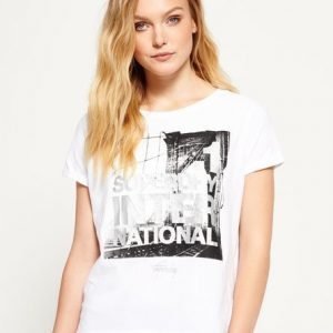 Superdry Brooklyn Boyfriend T-paita Valkoinen