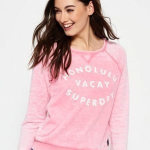 Superdry Burnout Pastel Neulepusero Vaaleanpunainen