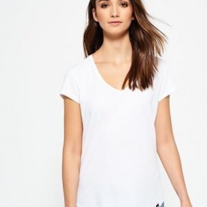 Superdry Burnout Vee T-paita Valkoinen