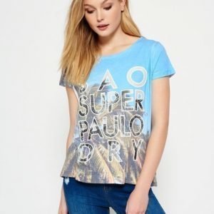 Superdry Cabana Boyfriend T-paita Sininen