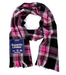 Superdry Capital Scarf Pink Check