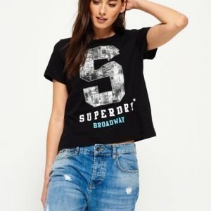 Superdry Capitol S Boxy T-paita Musta