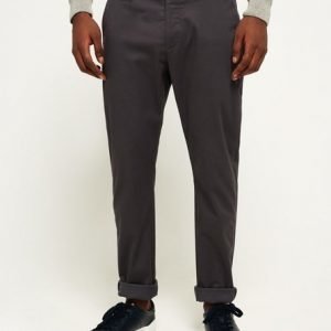 Superdry City Slim Chinohousut Tummanharmaa