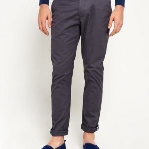 Superdry City Slim Chinohousut Tummanharmaa