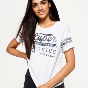 Superdry Classics Boxy T-paita Vaaleanharmaa