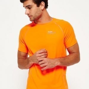 Superdry Core Train Wick Mesh Pique T-paita Oranssi