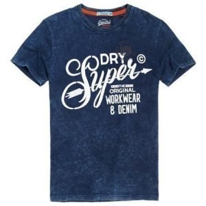 Superdry Craftsman Indigo T-paita Sininen