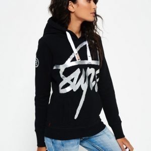 Superdry Crew Huppari Musta