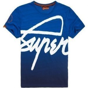 Superdry Crew Painted T-paita Sininen