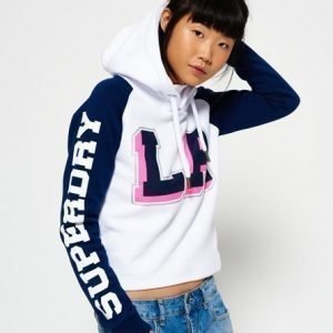 Superdry Crop Cop Huppari Valkoinen