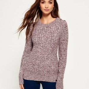 Superdry Croyde Palmikkoneulepusero Purppura