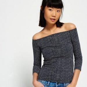 Superdry Essentials Off Shoulder Paita Laivastonsininen