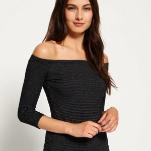 Superdry Essentials Off Shoulder Pusero Musta