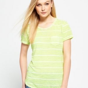 Superdry Essentials Sheer Stripe T-paita Vihreä