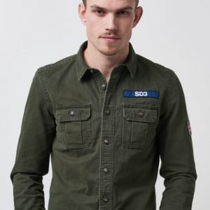 Superdry Flaggship Overshirt Army