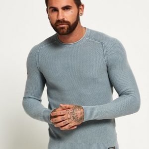 Superdry Garment Dyed La Textured Crew Pusero Harmaa