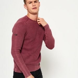 Superdry Garment Dyed La Textured Crew Pusero Purppura