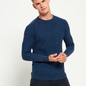 Superdry Garment Dyed La Textured Crew Pusero Sininen