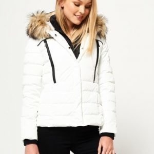 Superdry Glacier Biker Takki Valkoinen