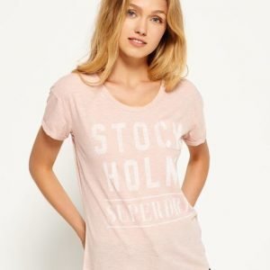 Superdry Graafinen Nordic T-paita Vaaleanpunainen