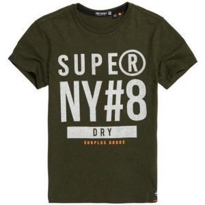 Superdry Graafinen Surplus Goods Paita Vihreä