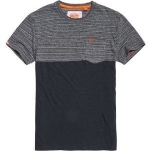 Superdry Graduate Block Stripe T-paita Harmaa