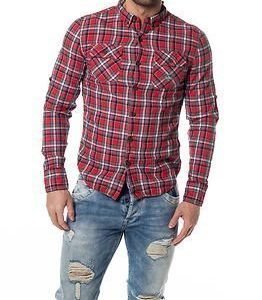 Superdry Grindlesawn Shirt Post It Red