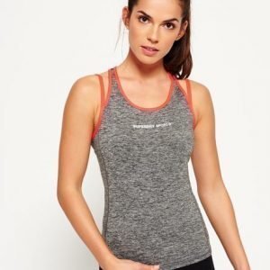 Superdry Gym Duo Strap Liivitoppi Harmaa