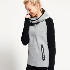 Superdry Gym Tech Cowl Huppari Harmaa