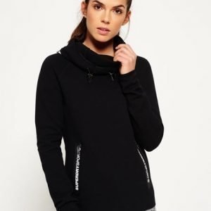 Superdry Gym Tech Cowl Huppari Musta