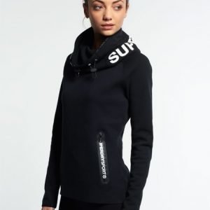 Superdry Gym Tech Cowl Huppari Musta