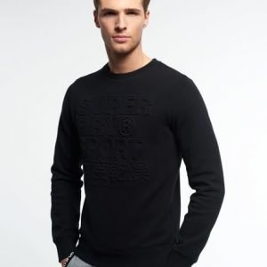 Superdry Gym Tech Embossed Collegepusero Musta