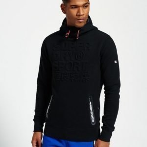 Superdry Gym Tech Embossed Huppari Musta