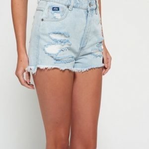 Superdry Hannah Super Ripped Farkkushortsit Sininen