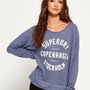 Superdry Harjattu Nordic Pusero Sininen