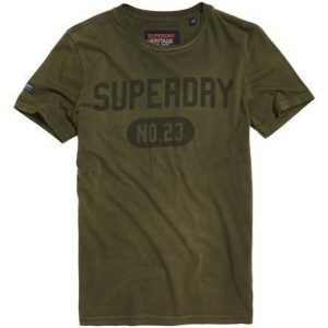 Superdry Heritage Wash Destroyed T-paita Vihreä