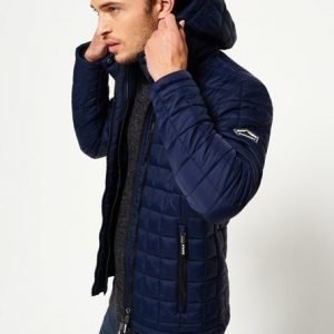 Superdry Hooded Box Quilt Fuji Takki Laivastonsininen