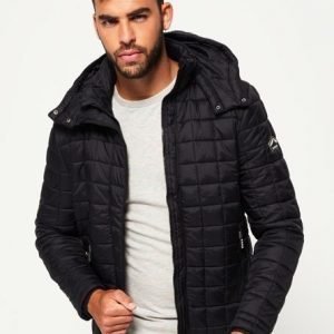 Superdry Hooded Box Quilt Fuji Takki Musta