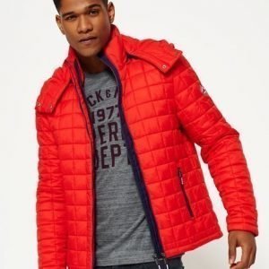 Superdry Hooded Box Quilt Fuji Takki Punainen