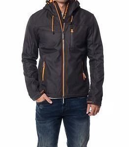 Superdry Hooded Windtrekker Dark Grey Marl/Fluro