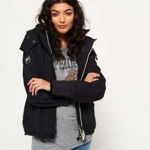 Superdry Hupullinen Fur Sherpa Wind Attacker Takki Musta