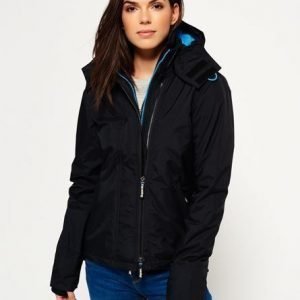 Superdry Hupullinen Pop Zip Arctic Windcheater Takki Musta