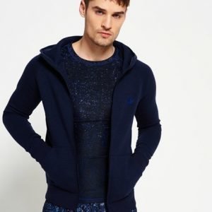 Superdry Idris Elite Signature Vetoketjuhuppari Laivastonsininen