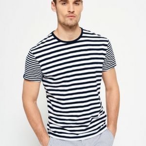 Superdry Idris Striped T-paita Valkoinen