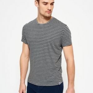 Superdry Ie Refined Breton T-paita Harmaa