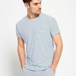 Superdry Ie Refined Breton T-paita Valkoinen